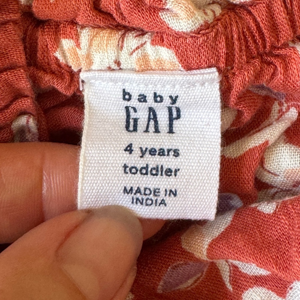 Baby GAP Floral Romper Girls 4T Toddler One-Piece Pink Purple Summer - Picture 4 of 7